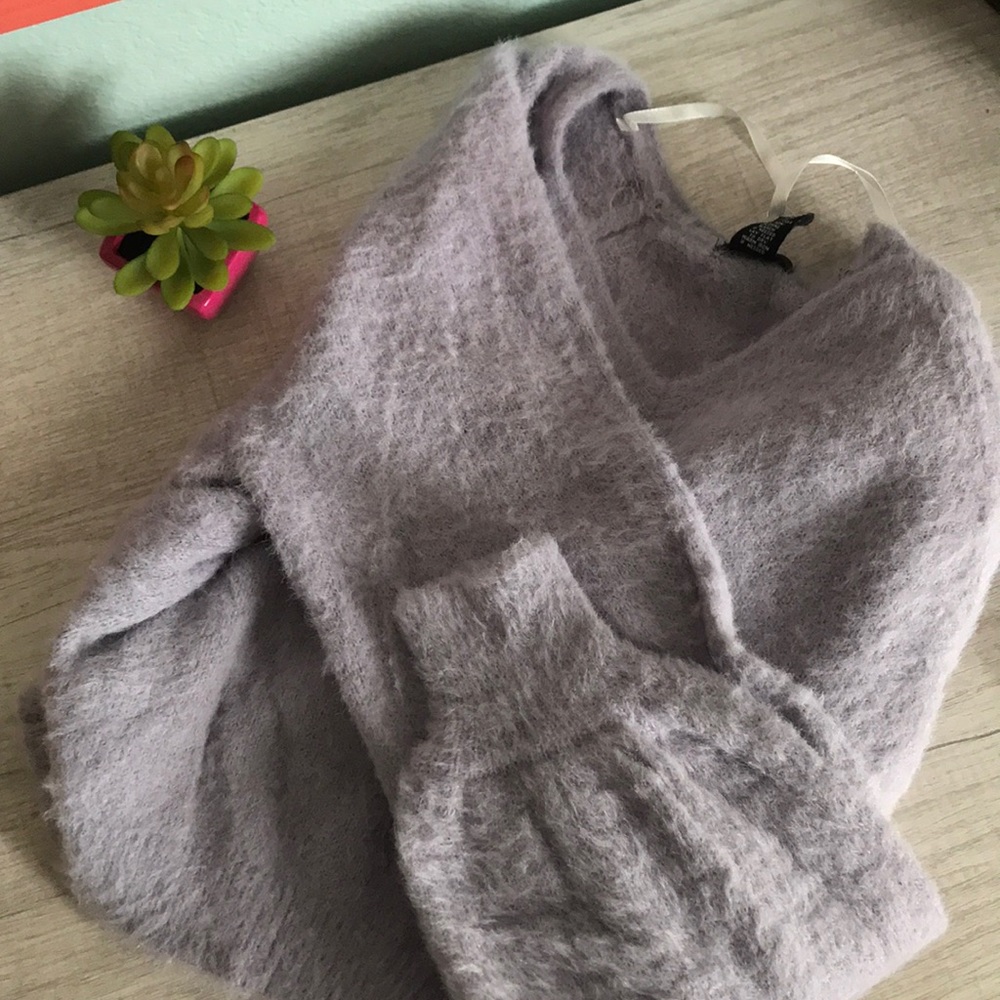 NWT Lavender Crop Top Sweater